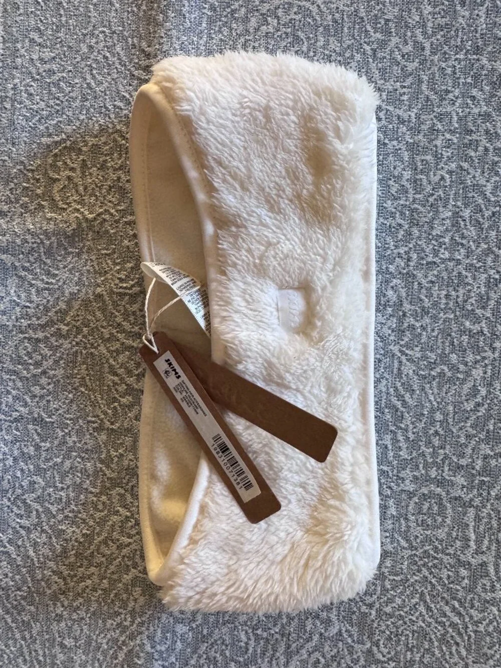 NWT SKIMS Highline Teddy Headband in Cloud White